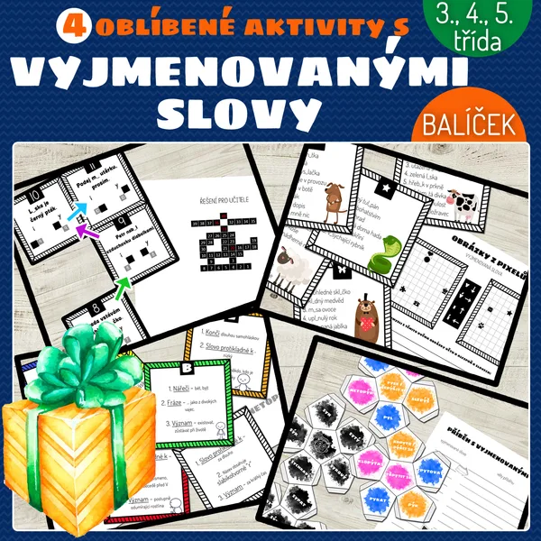 BALÍČEK - 4 oblíbené aktivity s vyjmenovanými slovy