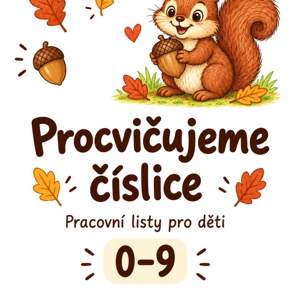 Veverčí písanka - číslice