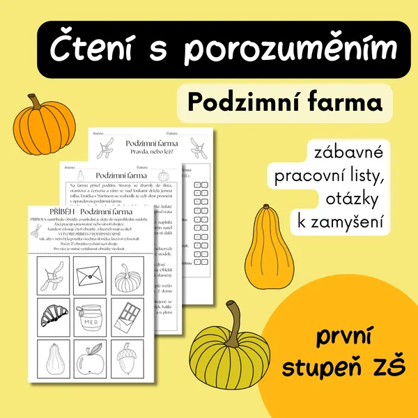 Čtení s porozuměním - Podzim - Podzimní farma