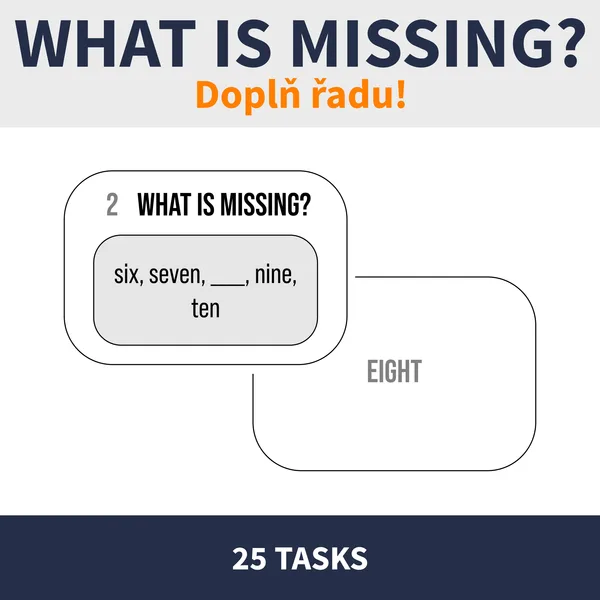 WHAT IS MISSING (doplň řadu, slovní zásoba, řady slov)