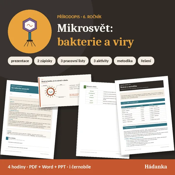 MIKROSVĚT: BAKTERIE A VIRY – kompletní sada pro 6. ročník