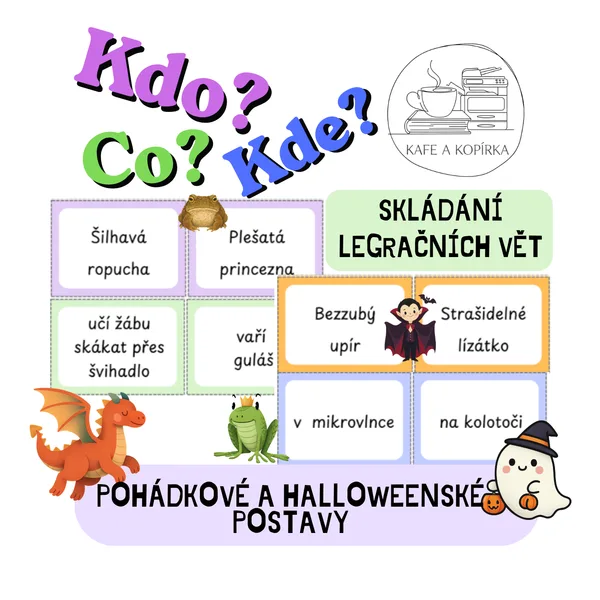 Skládání legračních vět (Kdo? Co dělá? Kde?)