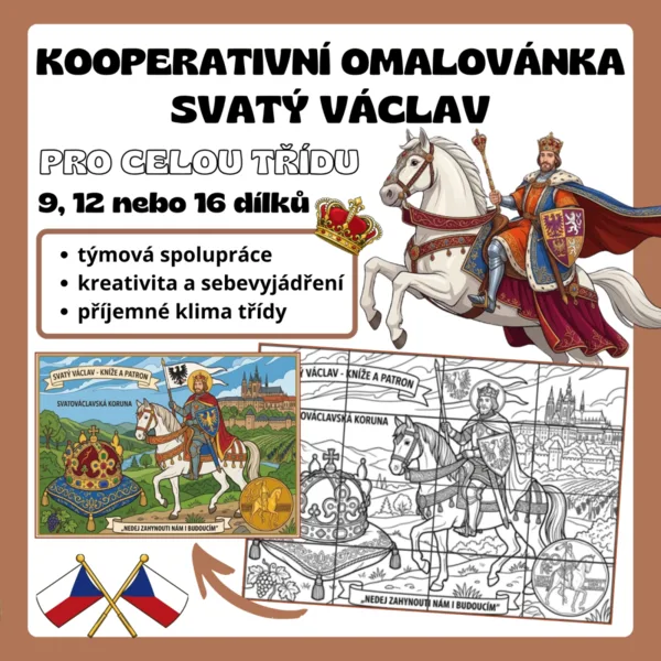 Kooperativní omalovánka - SVATÝ VÁCLAV