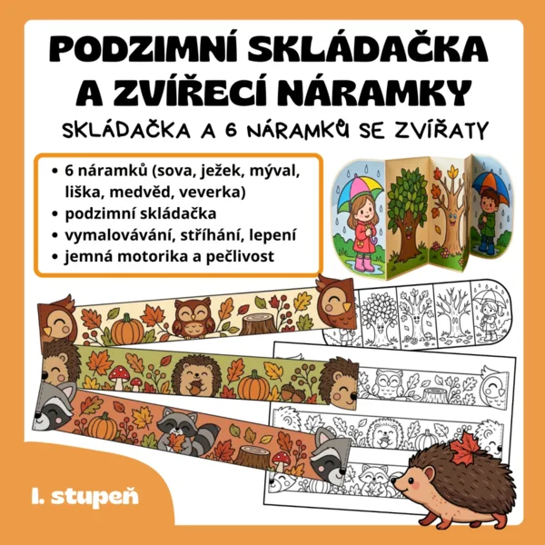 Podzimní skládačka a zvířecí náramky - 6 variant