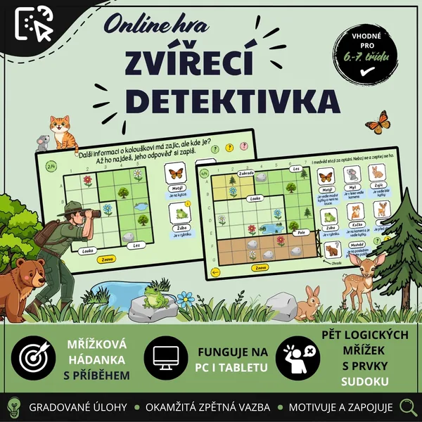 Online hra - Zvířecí (sudoku) detektivka