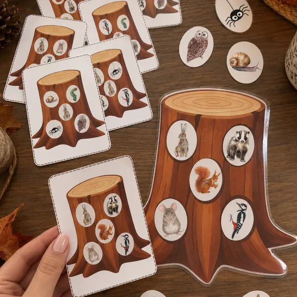 🍂 Kdo se schoval u pařezu? 🌳