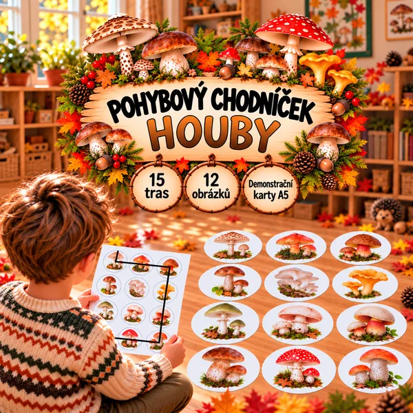 Pohybový chodníček - Houby