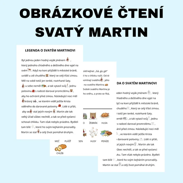 Obrázkové čtení Svatý Martin