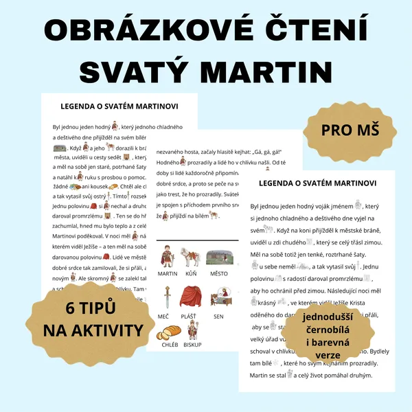Obrázkové čtení Svatý Martin