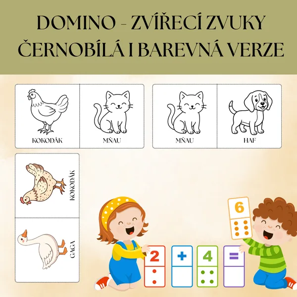 Domino - zvířecí zvuky