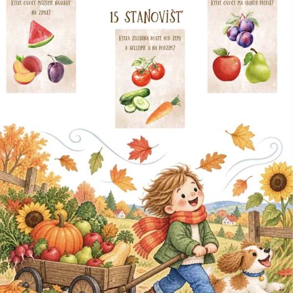 🍎🍂 CESTA PODZIMNÍ SKLIZNĚ – ZÁBAVNÁ STEZKA PRO MŠ 🎃🥕