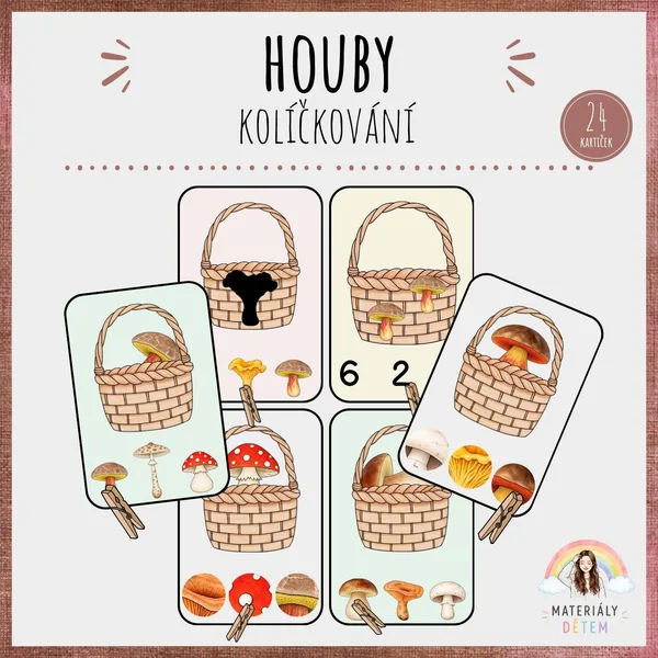 🍄Houby, kolíčkování🍄