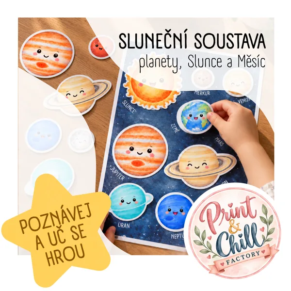 SLUNEČNÍ SOUSTAVA – planety, Slunce a Měsíc 🌍🪐☀️