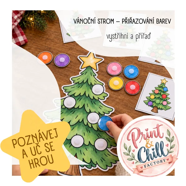 VÁNOČNÍ STROM – PŘIŘAZOVÁNÍ BAREV 🎄