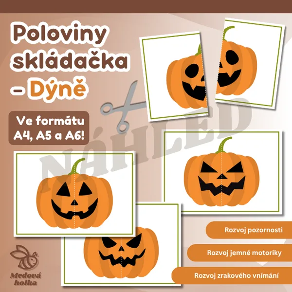 Půlky - Dýně (Podzim, Halloween)