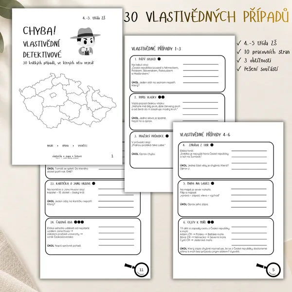 CHYBA! Vlastivědní detektivové, 30 krátkých případů, ve kterých něco nesedí