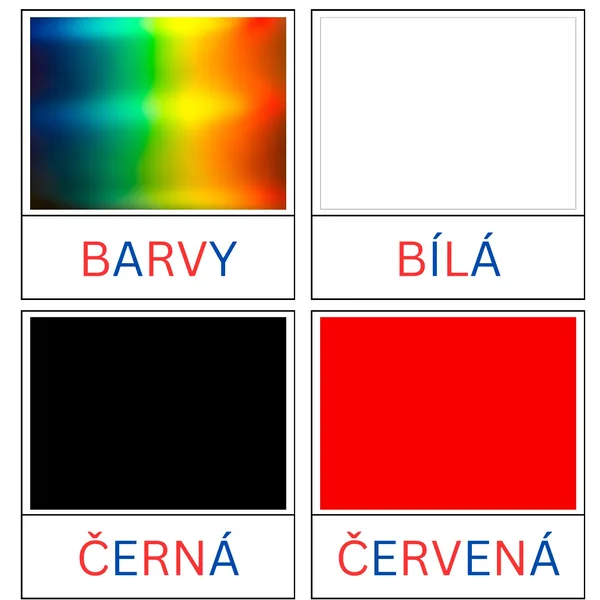 Barvy - třísložkové karty
