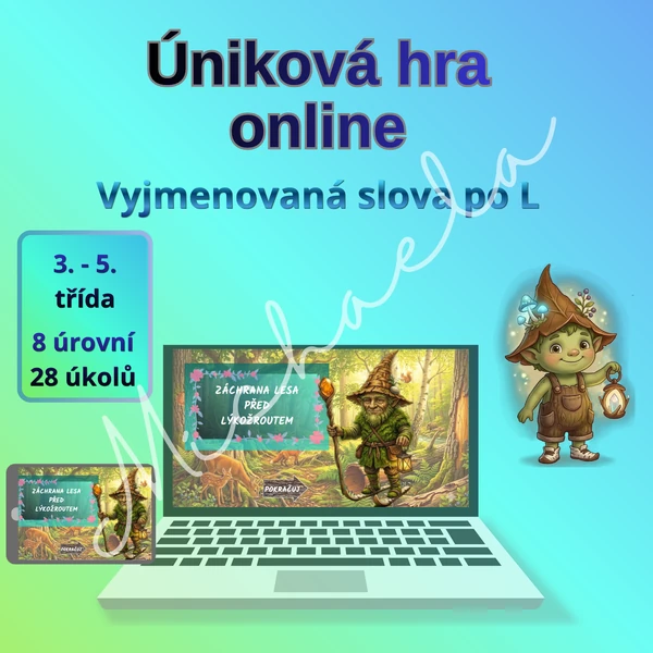 Online úniková hra: VYJMENOVANÁ SLOVA PO L (3. - 5. třída)