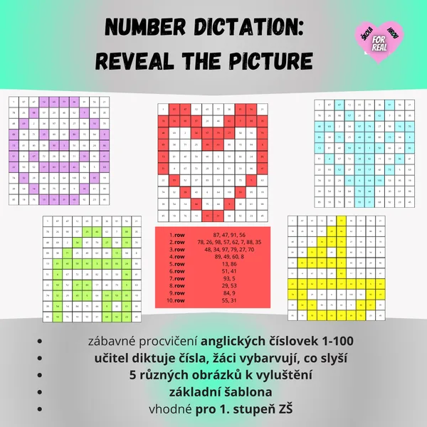 Number dictation - reveal the picture