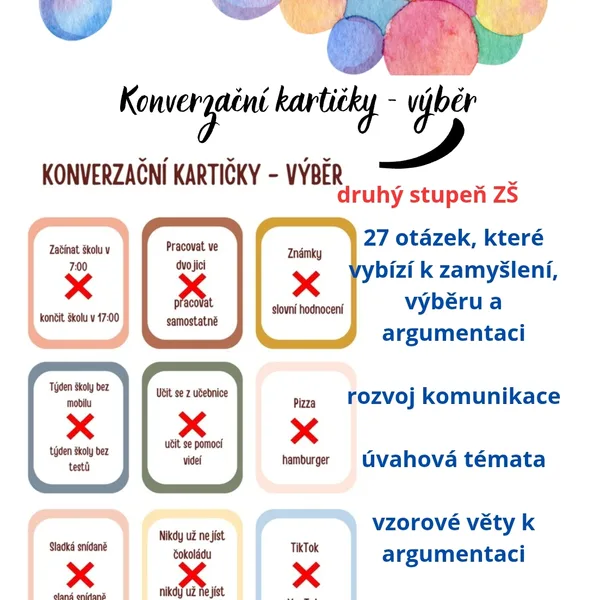Komunikační kartičky - výběr