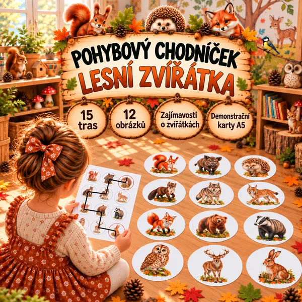 Pohybový chodníček - Lesní zvířata