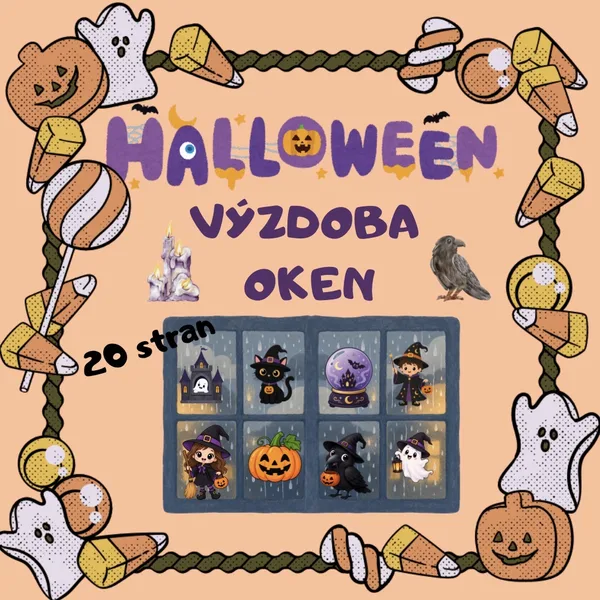 🎃 HALLOWEENSKÁ VÝZDOBA OKEN 👻 -  Roztomilá halloweenská výzdoba pro zpestření oken v mateřské škole