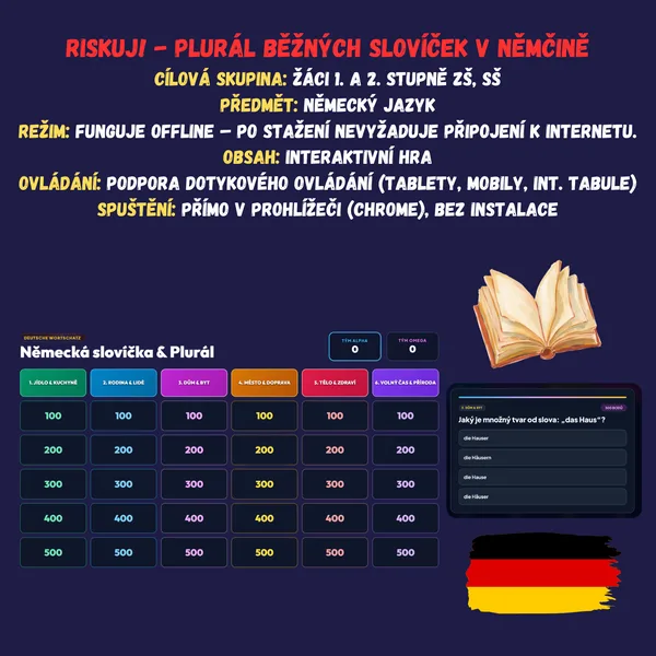 Riskuj! - Plurál běžných slovíček v němčině