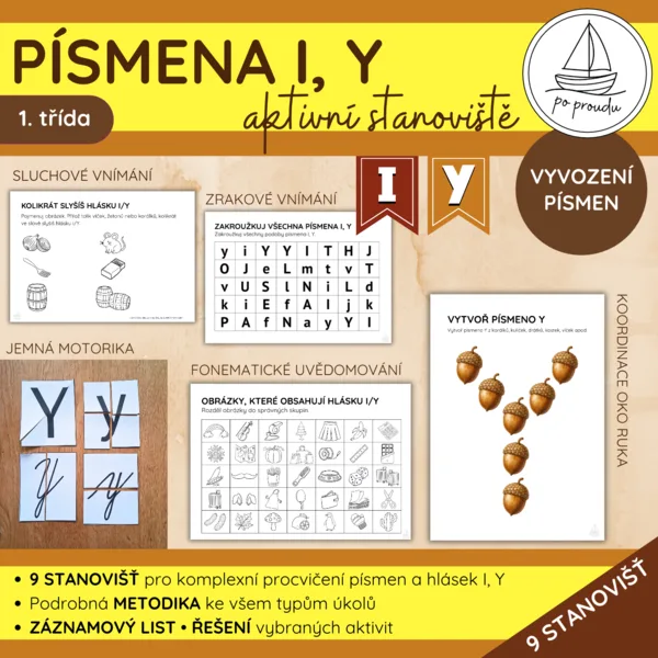 Písmena I, Y | 9 aktivních stanovišť