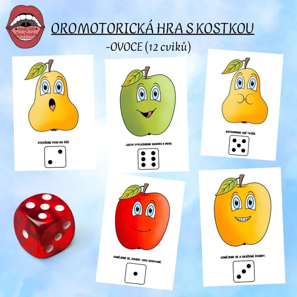 OROMOTORICKÁ HRA S KOSTKOU: OVOCE