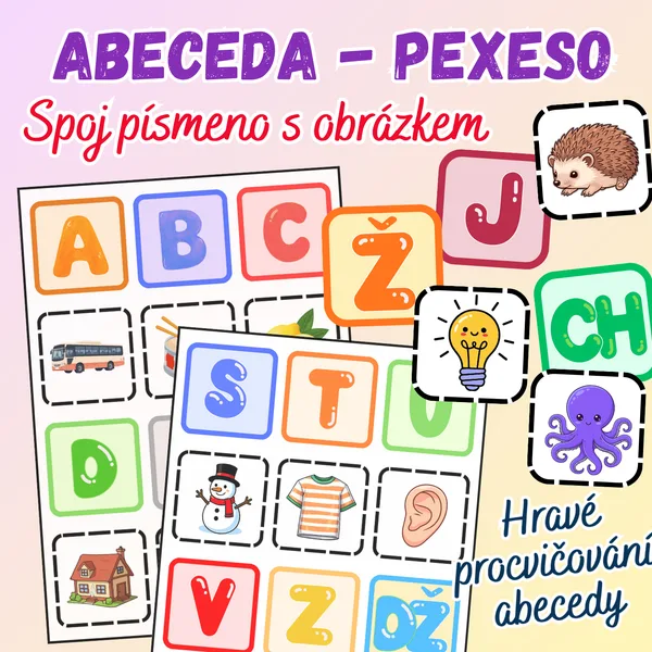 Abeceda - pexeso / Procvičování abecedy