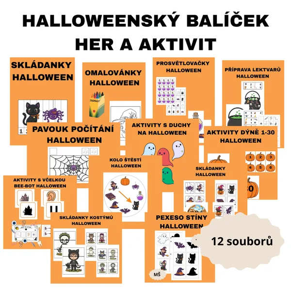 Halloweenský balíček her a aktivit