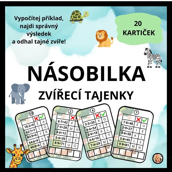 NÁSOBILKA - zvířecí tajenky