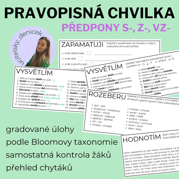 Pravopisná chvilka - předpony s-,z-,vz-