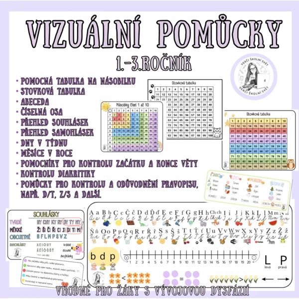 VIZUÁLNÍ POMŮCKY NA LAVICI