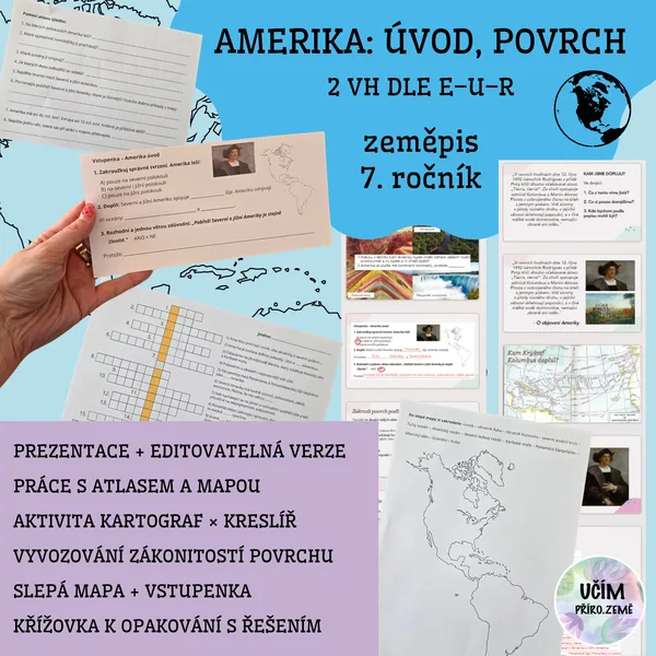 Amerika: úvod, povrch (2 VH dle E-U-R)