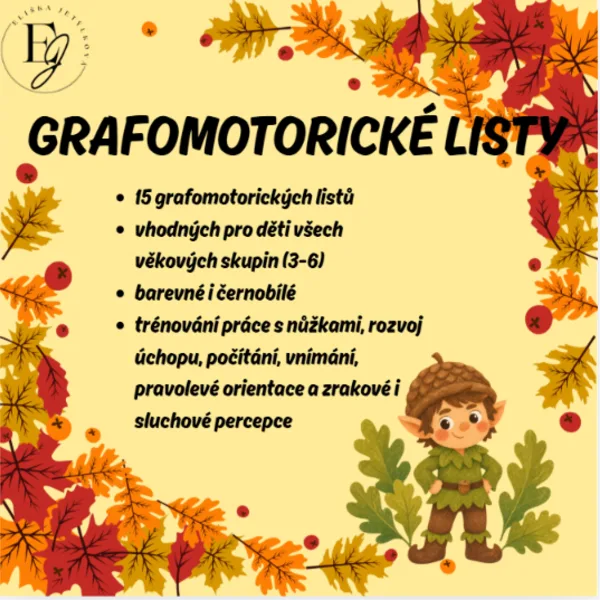 Grafomotorické listy - podzim