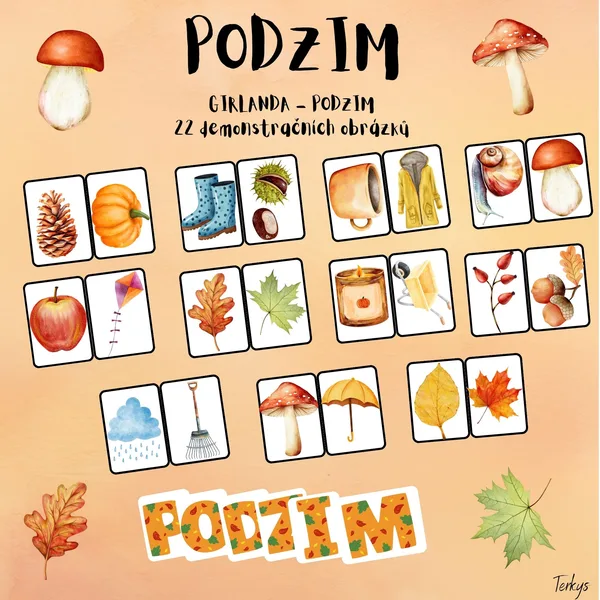 Podzim - Demonstrační obrázky + Girlanda