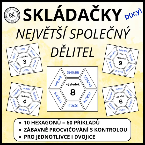 Největší společný dělitel - Skládačky