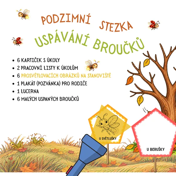 Uspávání broučků - podzimní stezka