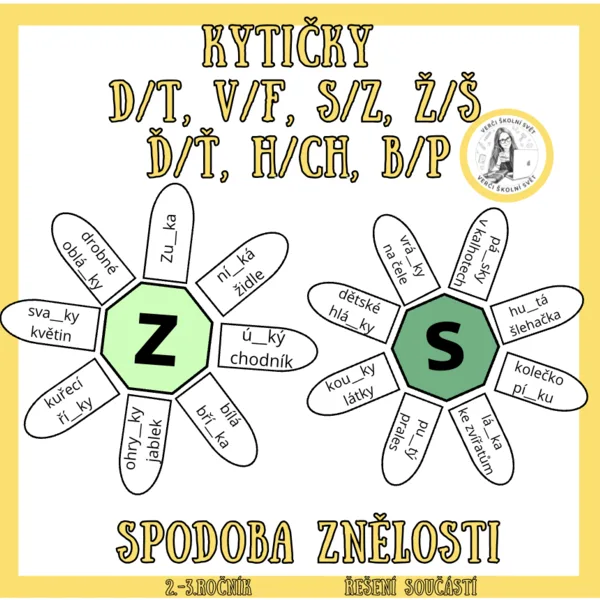 SPODOBA ZNĚLOSTI D/T, V/F, S/Z, Ž/Š, Ď/Ť, H/CH, B/P