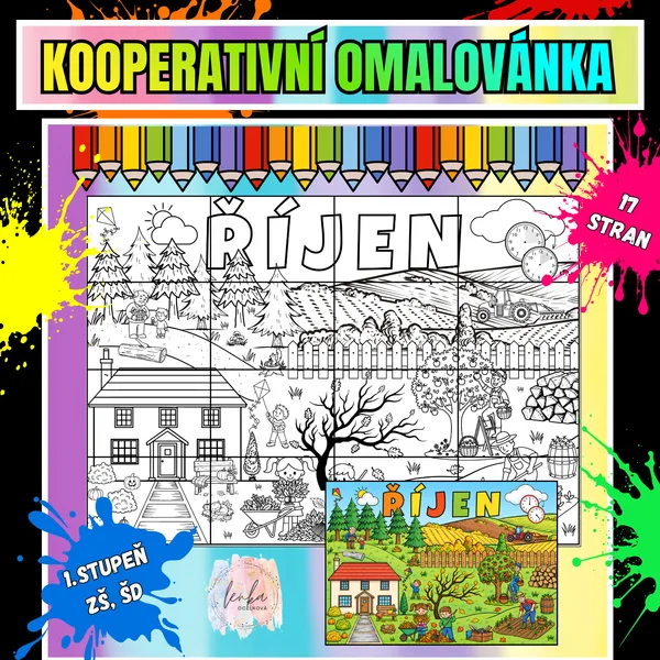 ŘÍJEN - kooperativní omalovánka