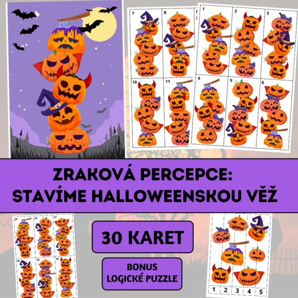 Zraková percepce: Stavíme halloweenskou věž