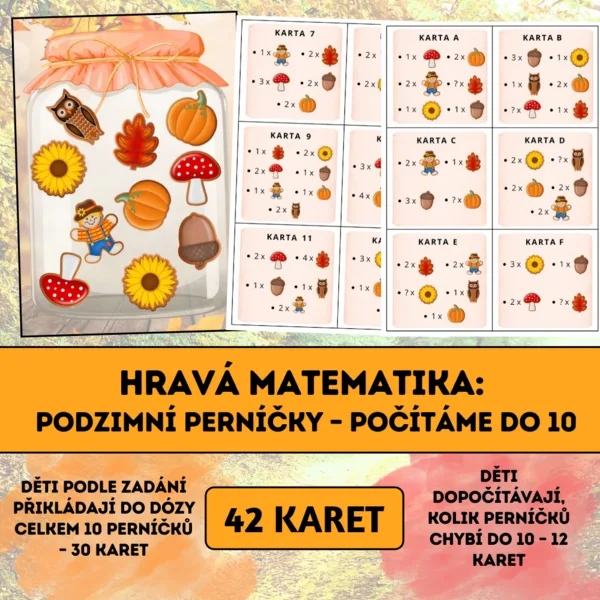 Hravá matematika: Podzimní perníčky – počítáme do 10