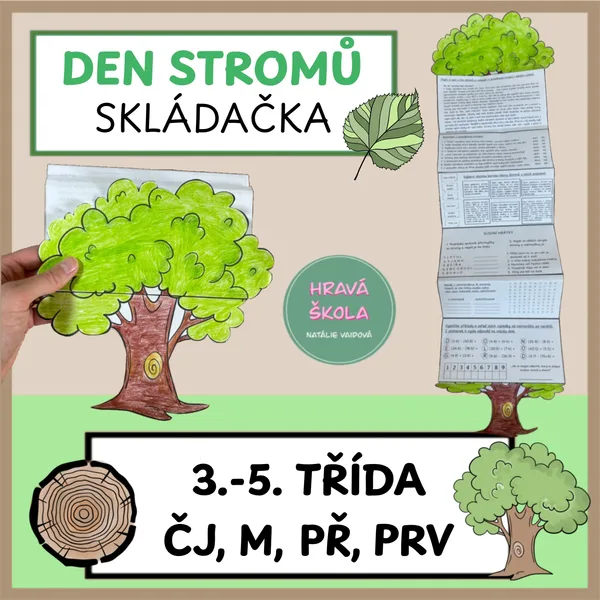 DEN STROMŮ - SKLÁDAČKA -3.-5. ROČNÍK- UČIVO ČJ, M, PRV, PŘ