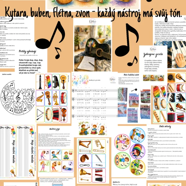 Kytara, buben, flétna, zvon - každý nástroj má svůj tón