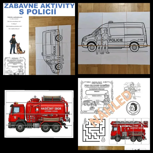 Zábavné aktivity se záchrannými složkami (Hasiči, Policie)