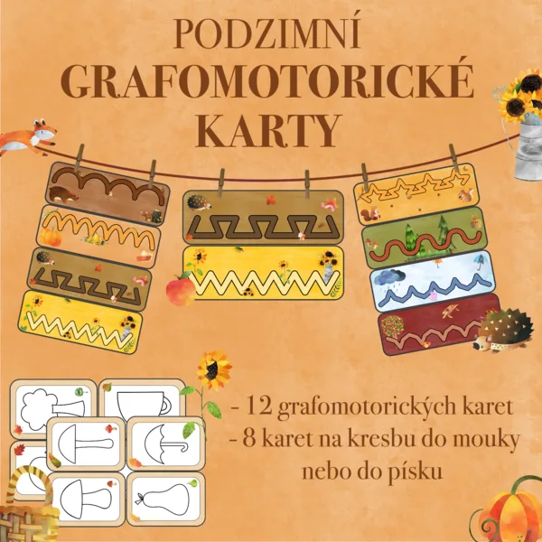 Podzimní grafomotorické karty