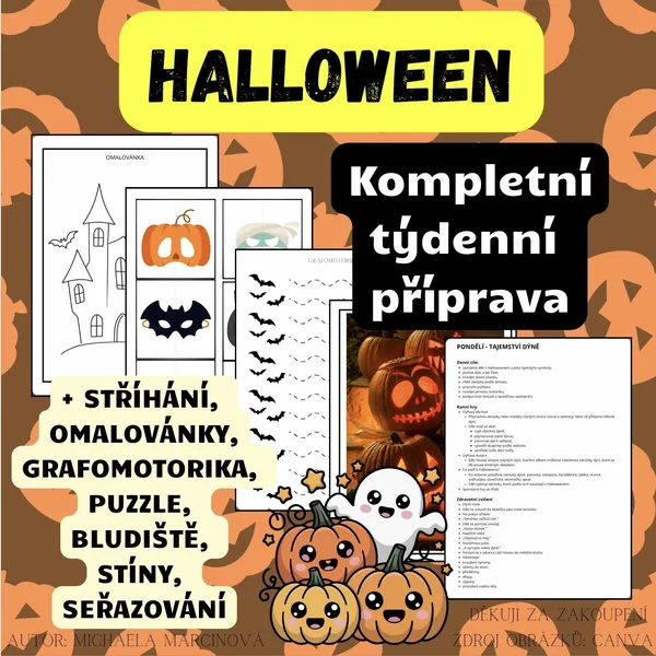 HALLOWEEN - Kompletní týdenní příprava