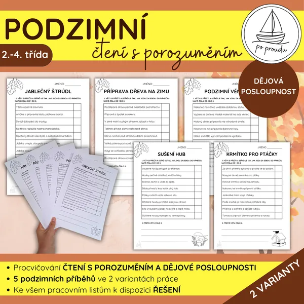 Podzimní čtení s porozuměním | dějová posloupnost