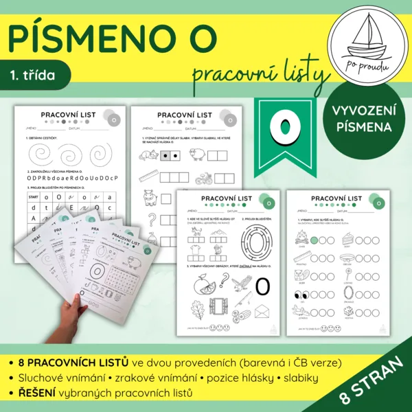 Písmeno O | 6 pracovních listů